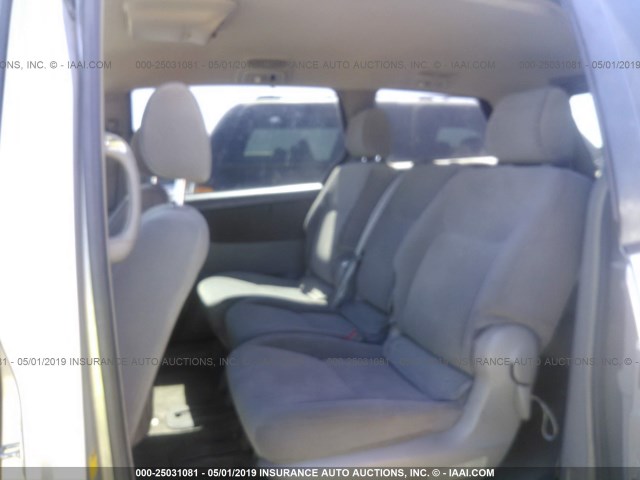 5TDZA23C35S266624 - 2005 TOYOTA SIENNA CE/LE SILVER photo 9