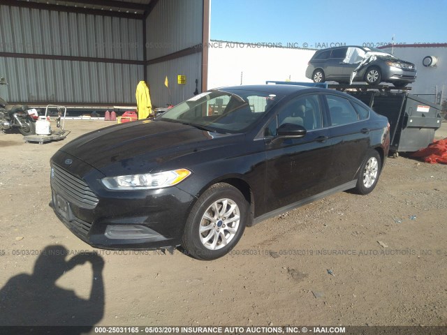 3FA6P0G73FR131348 - 2015 FORD FUSION S BLACK photo 2