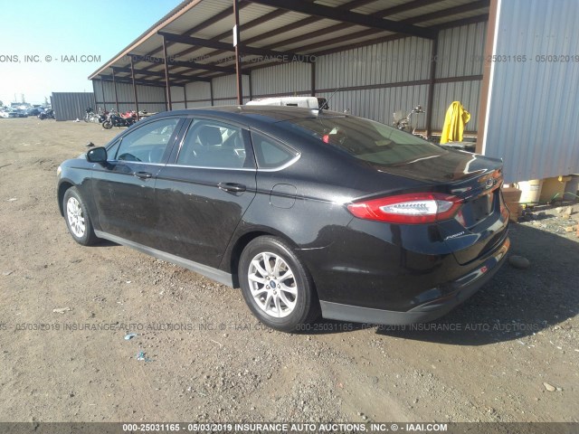 3FA6P0G73FR131348 - 2015 FORD FUSION S BLACK photo 3