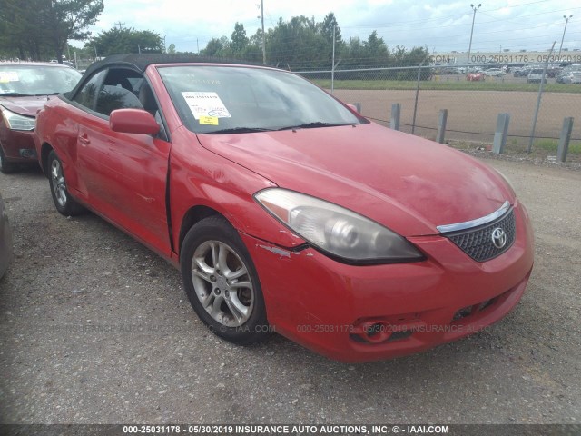 4T1FA38PX7U127041 - 2007 TOYOTA CAMRY SOLARA SE/SLE RED photo 1