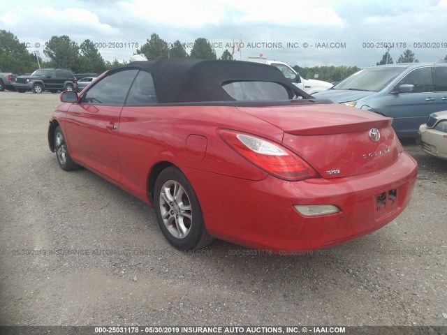 4T1FA38PX7U127041 - 2007 TOYOTA CAMRY SOLARA SE/SLE RED photo 3