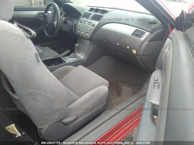 4T1FA38PX7U127041 - 2007 TOYOTA CAMRY SOLARA SE/SLE RED photo 5