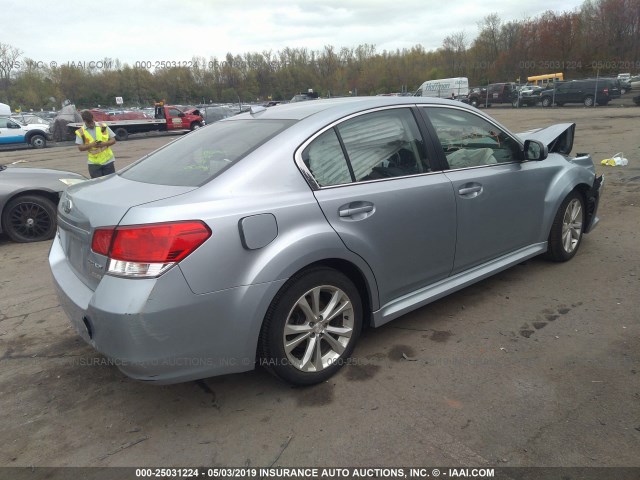 4S3BMBL60E3029061 - 2014 SUBARU LEGACY 2.5I LIMITED SILVER photo 4