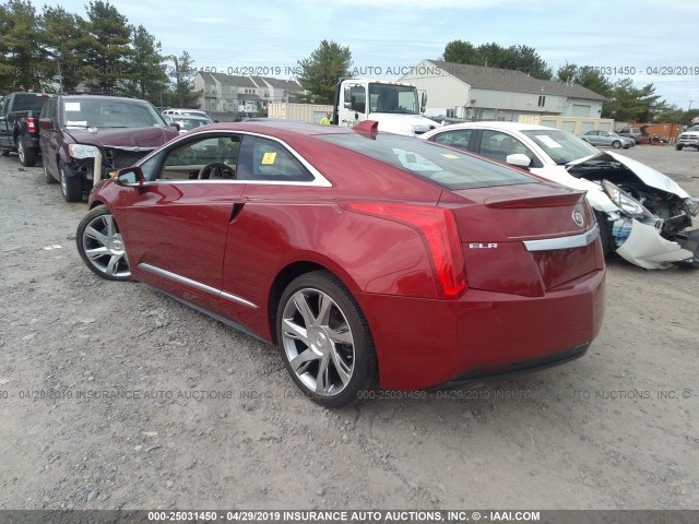 1G6RR1E47EU600323 - 2014 CADILLAC ELR LUXURY RED photo 3