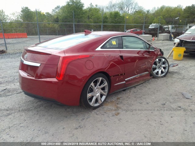 1G6RR1E47EU600323 - 2014 CADILLAC ELR LUXURY RED photo 4