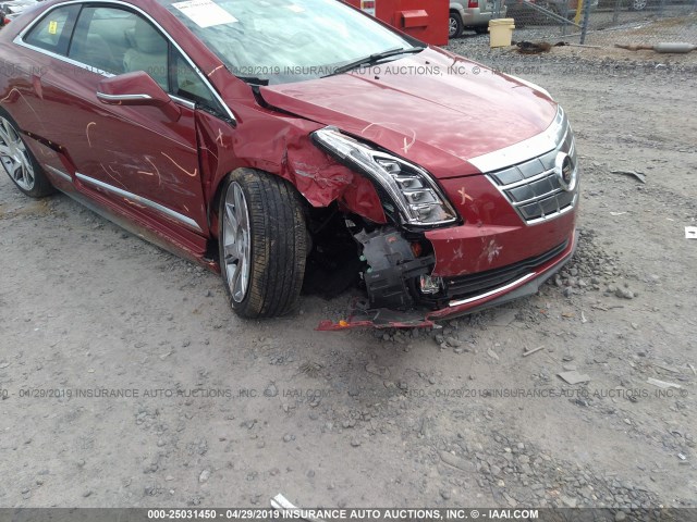 1G6RR1E47EU600323 - 2014 CADILLAC ELR LUXURY RED photo 6