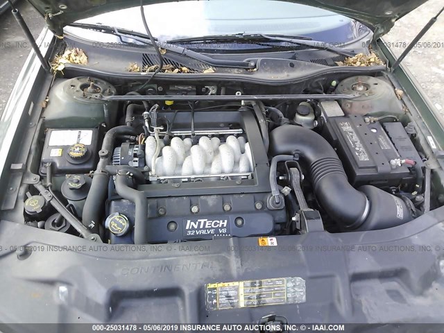 1LNHM97V31Y619316 - 2001 LINCOLN CONTINENTAL  绿色 照片 10