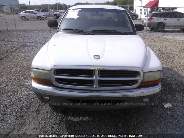 1B7GL22X7WS749788 - 1998 DODGE DAKOTA WHITE photo 6