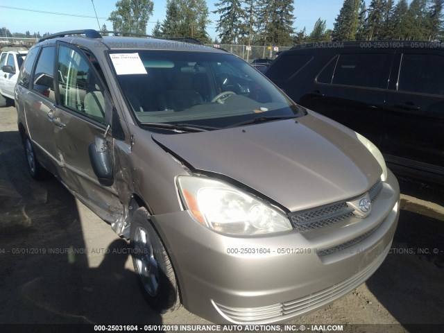 5TDZA23C94S077801 - 2004 TOYOTA SIENNA CE/LE GOLD photo 1