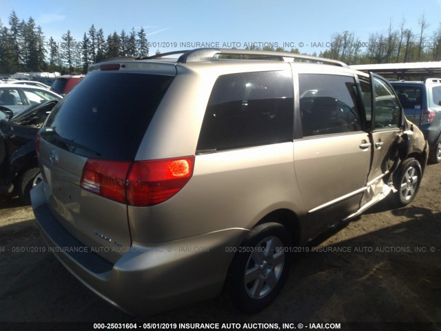 5TDZA23C94S077801 - 2004 TOYOTA SIENNA CE/LE GOLD photo 4