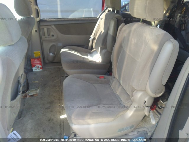 5TDZA23C94S077801 - 2004 TOYOTA SIENNA CE/LE GOLD photo 8