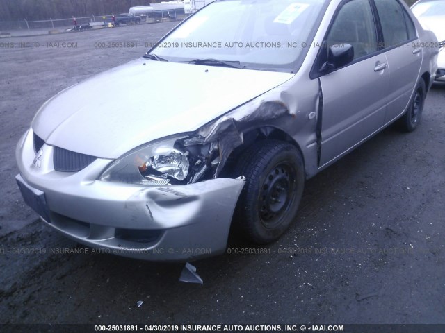 JA3AJ26EX4U020821 - 2004 MITSUBISHI LANCER ES SILVER photo 6