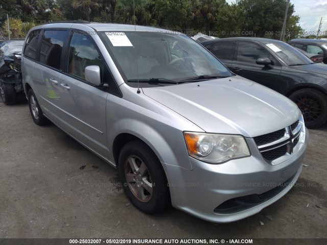 2C4RDGCG0CR193225 - 2012 DODGE GRAND CARAVAN SXT SILVER photo 1