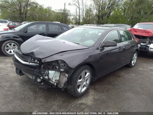 1G1ZB5EB8AF227131 - 2010 CHEVROLET MALIBU LS GRAY photo 2
