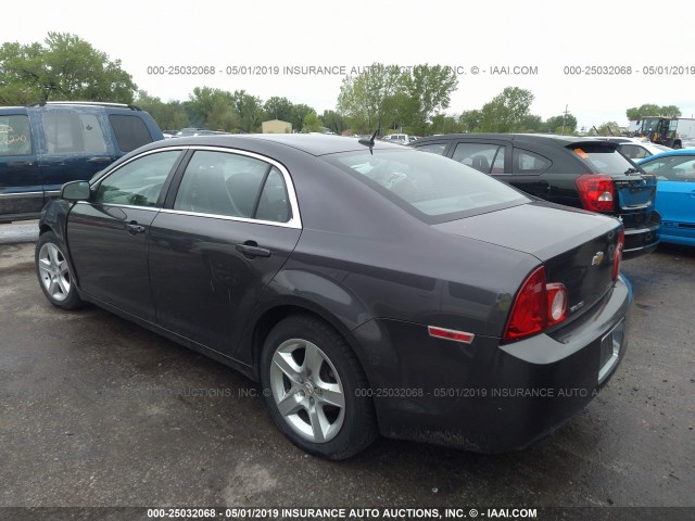 1G1ZB5EB8AF227131 - 2010 CHEVROLET MALIBU LS GRAY photo 3