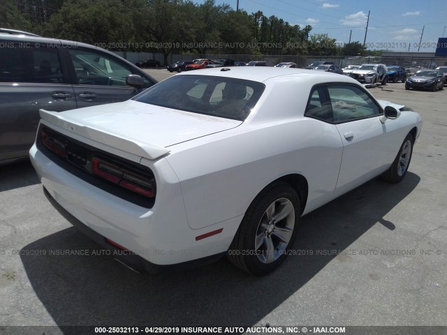 2C3CDZAG8KH524677 - 2019 DODGE CHALLENGER SXT WHITE photo 4