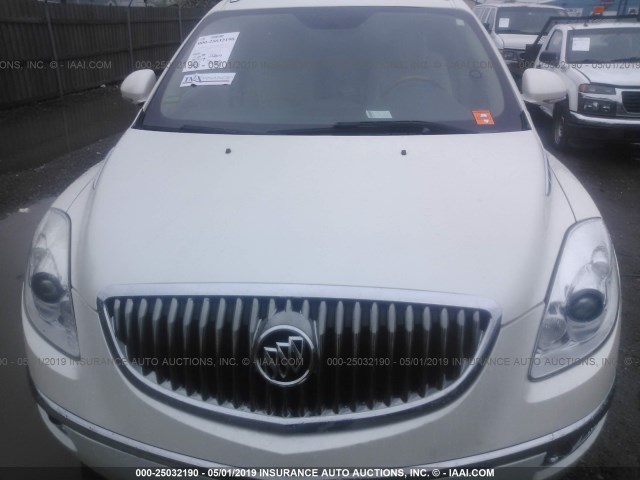 5GAEV23748J307500 - 2008 BUICK ENCLAVE CXL WHITE photo 6