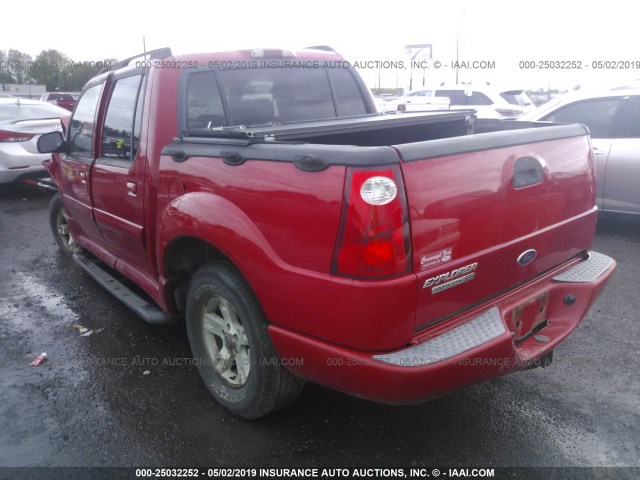 1FMZU77KX5UA30176 - 2005 FORD EXPLORER SPORT TR  RED photo 3