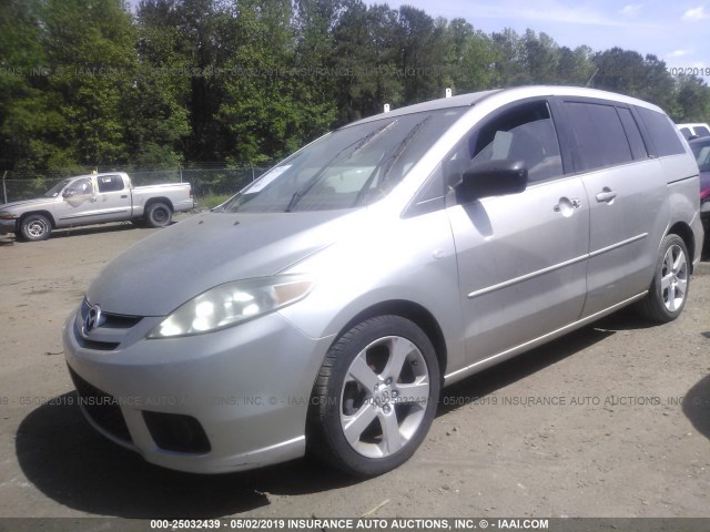 JM1CR29L170139303 - 2007 MAZDA 5 SILVER photo 2