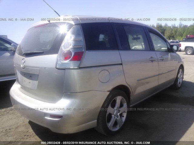 JM1CR29L170139303 - 2007 MAZDA 5 SILVER photo 4