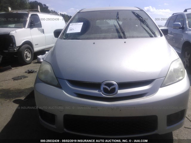 JM1CR29L170139303 - 2007 MAZDA 5 SILVER photo 6