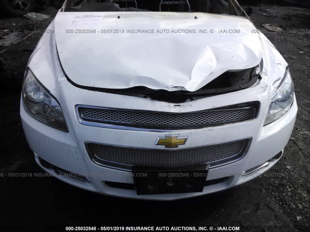 1G1ZE5EU7CF130661 - 2012 CHEVROLET MALIBU LTZ WHITE photo 6