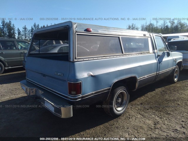 2GCDC14H3C1208641 - 1982 CHEVROLET C10 BLUE photo 4