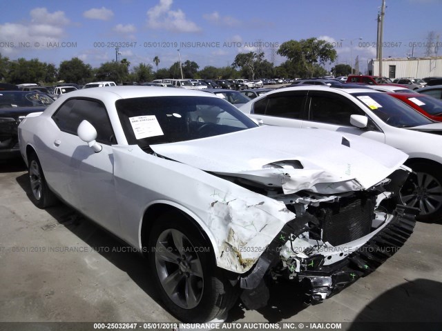 2C3CDZAG0JH130766 - 2018 DODGE CHALLENGER SXT WHITE photo 1