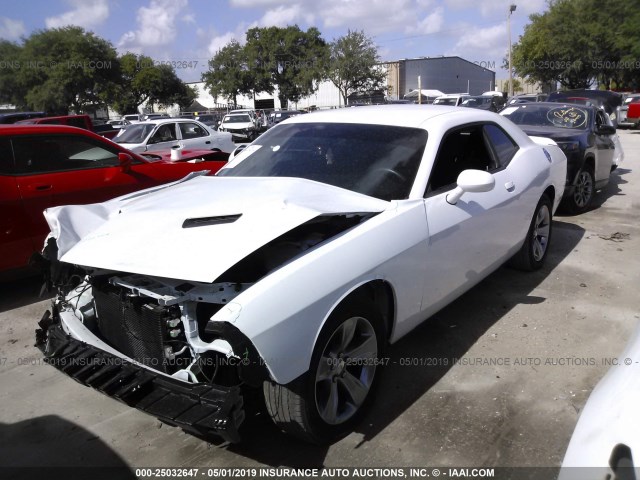 2C3CDZAG0JH130766 - 2018 DODGE CHALLENGER SXT WHITE photo 2