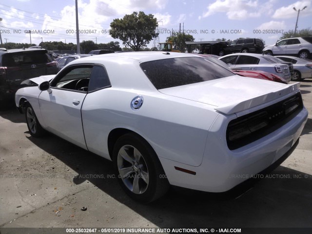 2C3CDZAG0JH130766 - 2018 DODGE CHALLENGER SXT WHITE photo 3