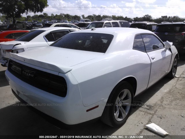 2C3CDZAG0JH130766 - 2018 DODGE CHALLENGER SXT WHITE photo 4