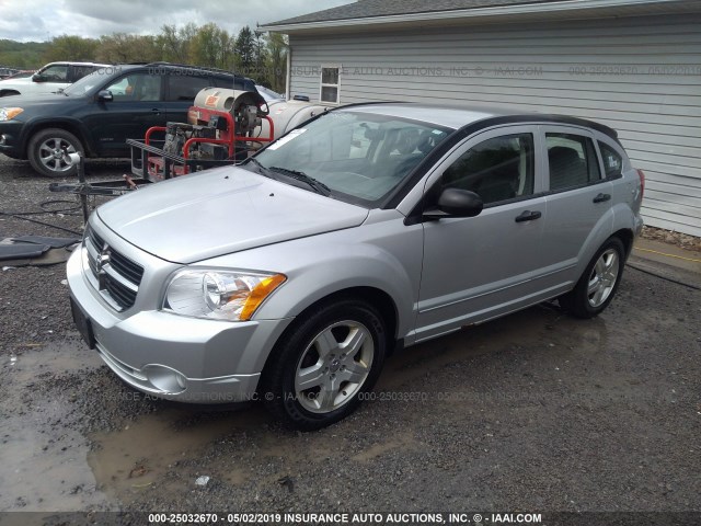 1B3HB48B48D580949 - 2008 DODGE CALIBER SXT SILVER photo 2