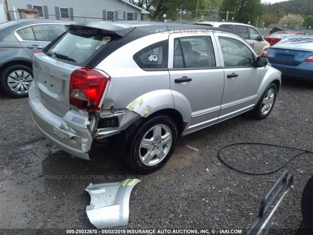 1B3HB48B48D580949 - 2008 DODGE CALIBER SXT SILVER photo 4