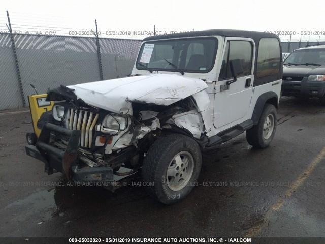 1J4FY29S5SP278481 - 1995 JEEP WRANGLER / YJ SE WHITE photo 2