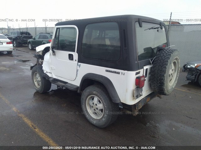 1J4FY29S5SP278481 - 1995 JEEP WRANGLER / YJ SE WHITE photo 3