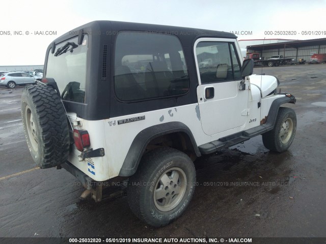 1J4FY29S5SP278481 - 1995 JEEP WRANGLER / YJ SE WHITE photo 4