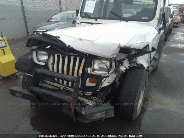 1J4FY29S5SP278481 - 1995 JEEP WRANGLER / YJ SE WHITE photo 6