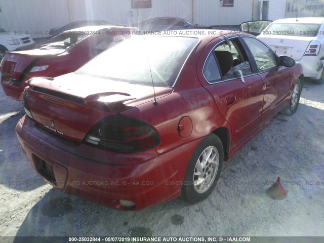 1G2NF52F34M577143 - 2004 PONTIAC GRAND AM SE1 RED photo 4