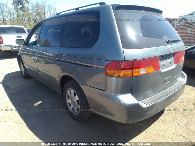 5FNRL18912B033424 - 2002 HONDA ODYSSEY EXL GRAY photo 3