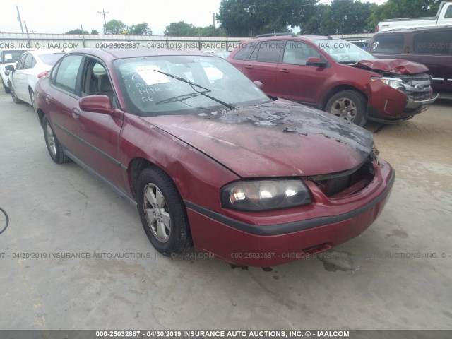 2G1WF52E659281614 - 2005 CHEVROLET IMPALA MAROON photo 1