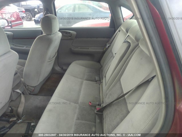 2G1WF52E659281614 - 2005 CHEVROLET IMPALA MAROON photo 8