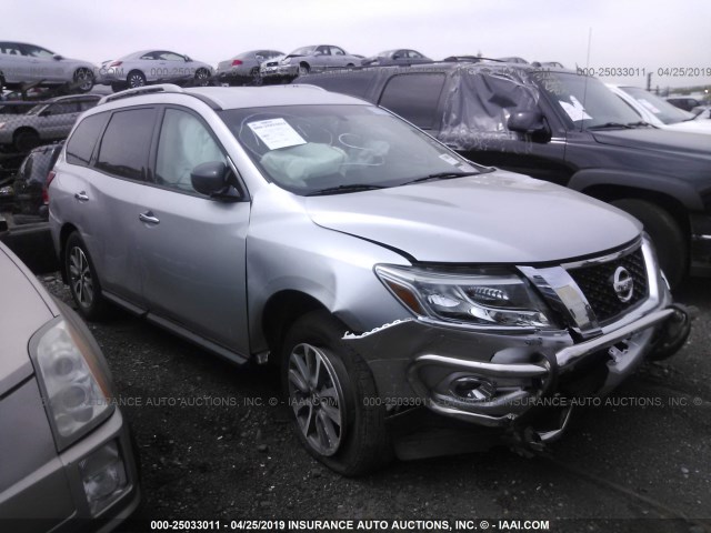 5N1AR2MM9DC657897 - 2013 NISSAN PATHFINDER S/SV/SL/PLATINUM SILVER photo 1