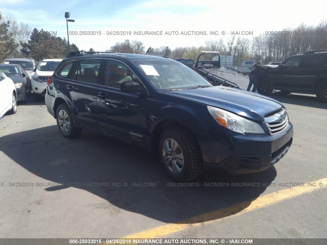 4S4BRBAC4A1319492 - 2010 SUBARU OUTBACK 2.5I BLUE photo 1