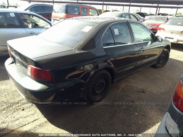 4A3AA46G12E157410 - 2002 MITSUBISHI GALANT ES/LS BLACK photo 4