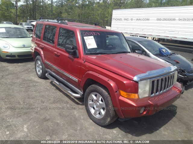1J8HG58256C122077 - 2006 JEEP COMMANDER LIMITED RED photo 1