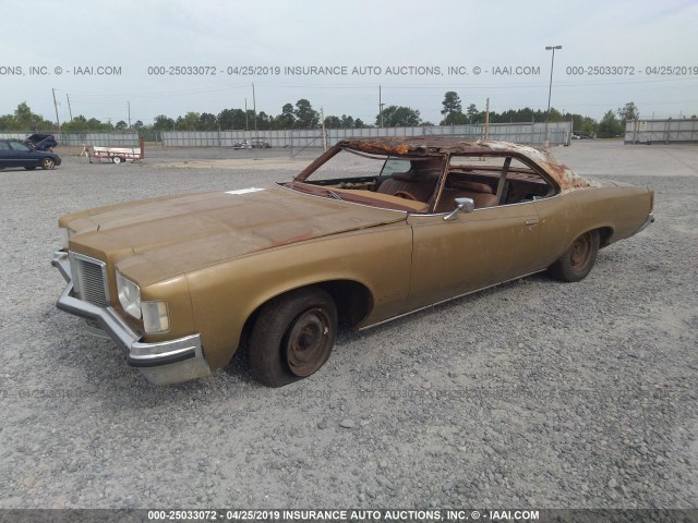 2M57R2D345998 - 1972 PONTIAC CATALINA GOLD photo 2