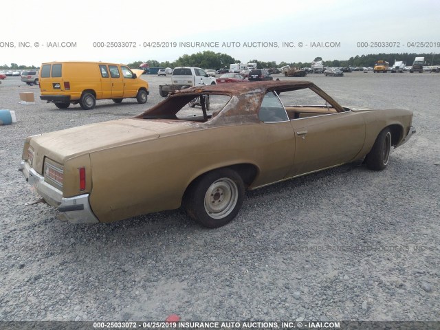 2M57R2D345998 - 1972 PONTIAC CATALINA GOLD photo 4