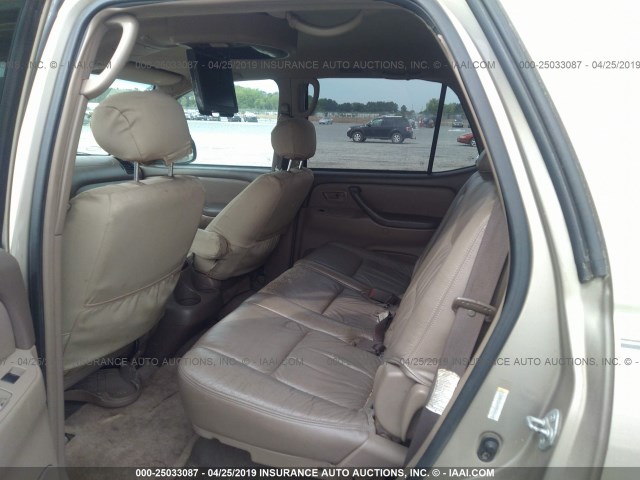 5TDZT34A74S206129 - 2004 TOYOTA SEQUOIA SR5 GOLD photo 8