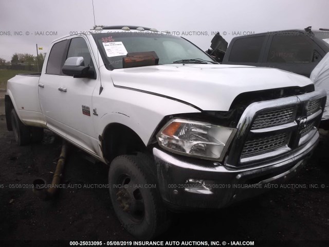 3C63DRJL6CG164858 - 2012 DODGE RAM 3500 LARAMIE WHITE photo 1