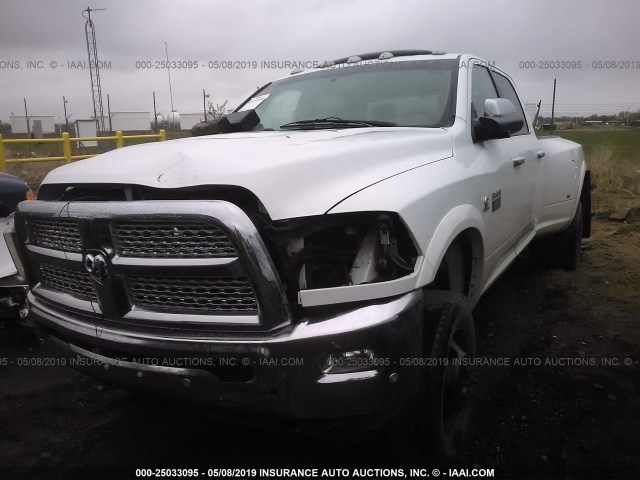 3C63DRJL6CG164858 - 2012 DODGE RAM 3500 LARAMIE WHITE photo 2